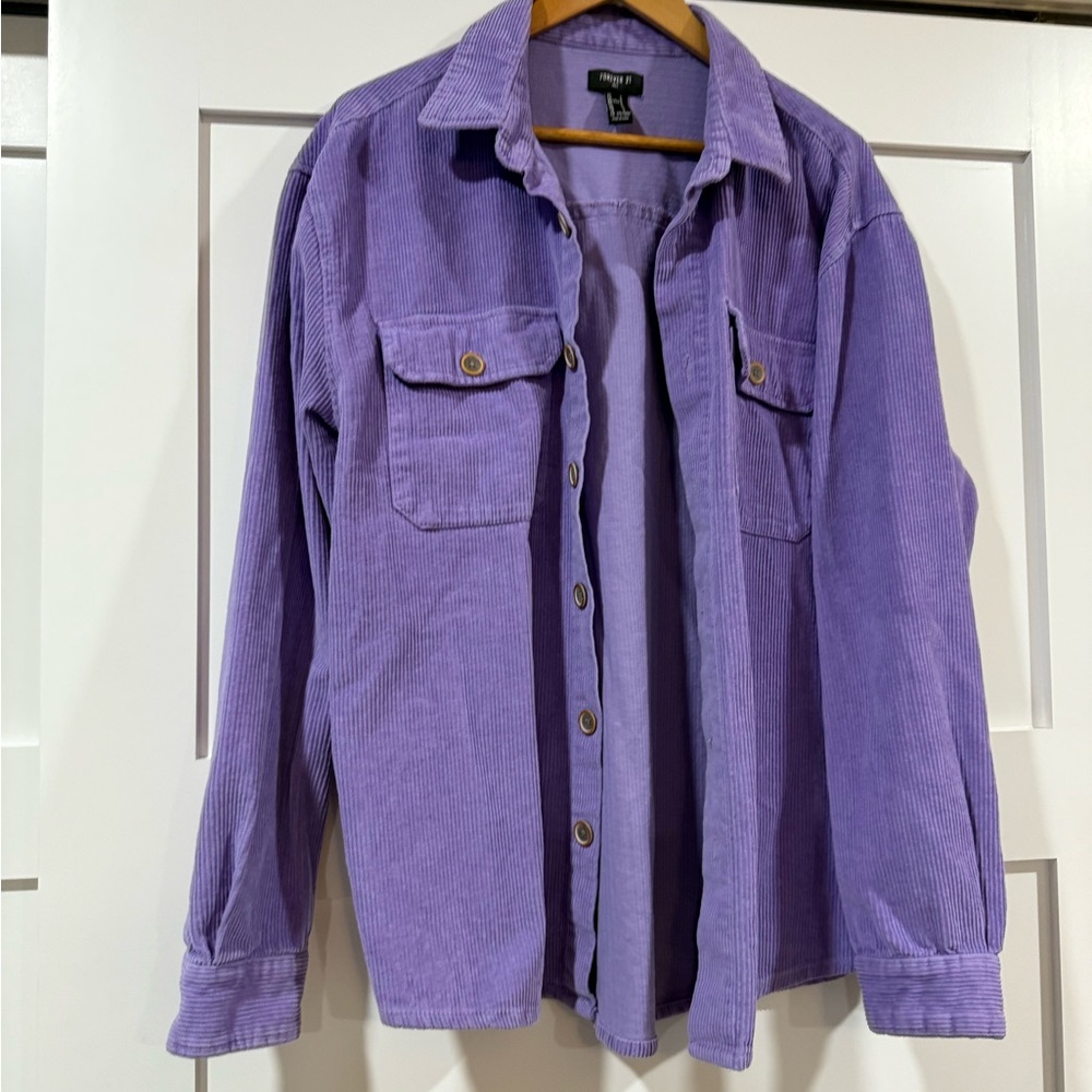 Forever 21 Lavender Corduroy Shacket | Men’s Large